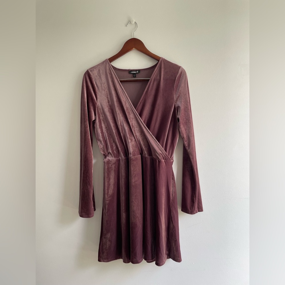 Express Velvet Wrap Dress